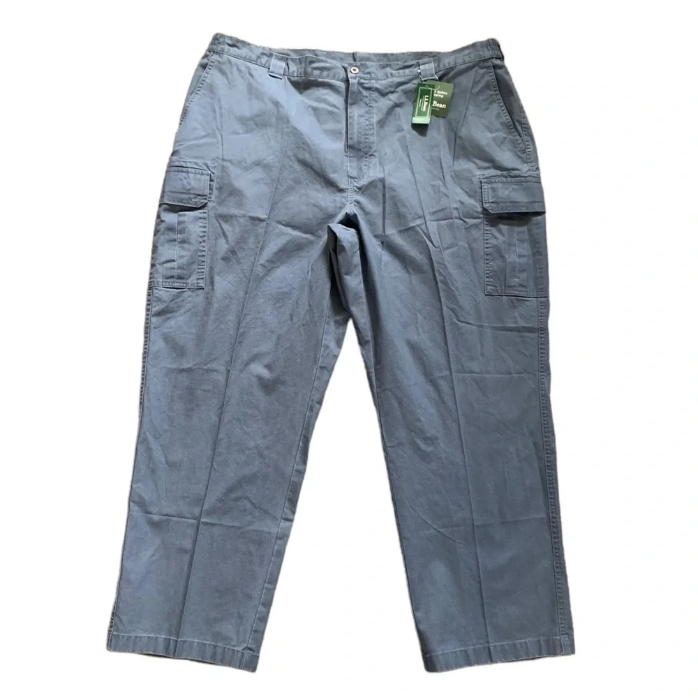 L.L. Bean Vintage New Old Stock Tropic Weight Cargo Comfort Waist Pant In Indigo